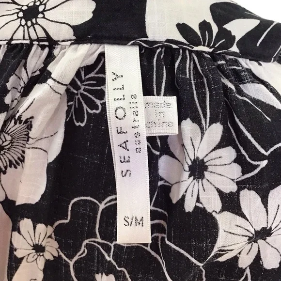 Seafolly Australia Summer Of Love Long Sleeve Cover-Up Dress Size S/M - Picture 12 of 13